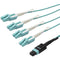 StarTech.com 5m 15 ft MPO - MTP to LC Breakout Cable - Plenum Rated Fiber Optic Cable - OM3 Multimode, 40Gb - Push-Pull-Tab - Aqua Fiber Patch Cable