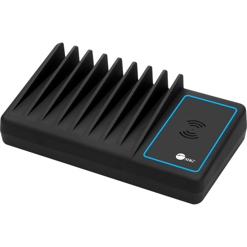 SIIG 10-Port USB-A-C & Wireless Charging Station With Ambient Light Deck