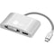 SIIG USB-C to 3-in-1 Multiport Video Adapter with PD Charging - DVI-HDMI-VGA