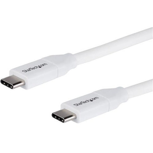 StarTech.com 4m 13 ft USB C to USB C Cable w- 5A PD - M-M - White - USB 2.0 - USB-IF Certified - USB Type C Cable - USB C Charging Cable - USB C PD Cable
