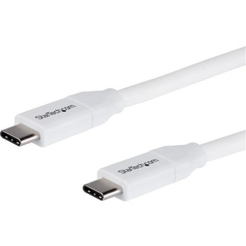 StarTech.com 4m 13 ft USB C to USB C Cable w- 5A PD - M-M - White - USB 2.0 - USB-IF Certified - USB Type C Cable - USB C Charging Cable - USB C PD Cable