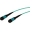 MTP?-MPO-Female to MTP?-MPO-Female Aqua Multimode OM4 50-125?m Cross-Over (Method B) 3 Meter Cable Assembly for 40G-100G QSFP+-QSFP28 Applications