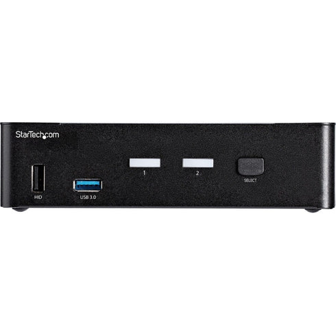 StarTech.com 2 Port DisplayPort KVM Switch - TAA Compliant - 4K 60Hz - 2 Port USB 3.0 Hub - Digital & Analog Audio