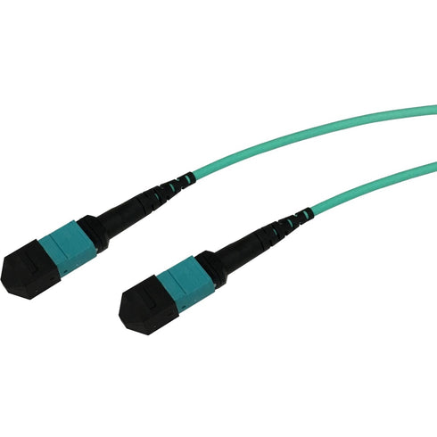 MTP?-MPO-Female to MTP?-MPO-Female Aqua Multimode OM4 50-125?m Cross-Over (Method B) 2 Meter Cable Assembly for 40G-100G QSFP+-QSFP28 Applications