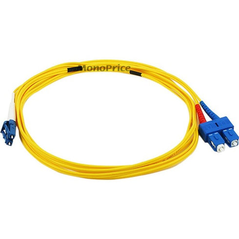 Monoprice Fiber Optic Cable, LC-SC, Single Mode, Duplex - 3 meter (9-125 Type) - Yellow