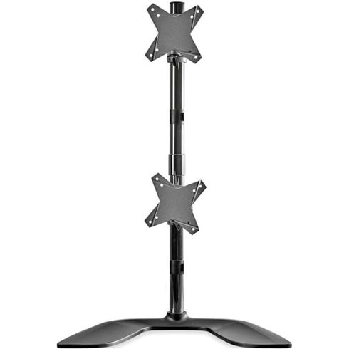 StarTech.com Vertical Dual Monitor Stand - For up to 27" VESA Monitors - Aluminum - Height Adjustable - Tilt - Swivel - Dual Monitor Mount for 2 Monitor Desk Setup
