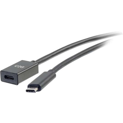 C2G 1ft USB C Extension Cable - 5G 3A - Male to Female - USB Type C