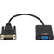 Rocstor Premium DVI-D to VGA Active Adapter - Resolutions up to 1920x1200 - DVI-VGA for Monitor, Projector, Video Device, Notebook, Desktop Computer, 6 Inch - 1 Pack - 1 x DVI-D - 1 x HD-15 Female VGA, - Black - DVI-D TO VGA CONVERTER ADAPTER 1920X1200