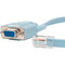Rocstor Premium 6 ft Cisco® console router cable - RJ45 (m) - DB9 (f) - RJ-45 Male Network - DB-9 Female Serial - Blue - Blue Cisco Router Cable - M-F