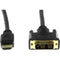 Rocstor Premium HDMI to DVI-D Cable - M-M - 6 ft - 1 x DVI-D Male - 1 x Male HDMI - Gold-plated Contacts - Black