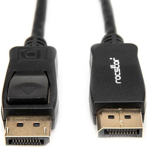 Rocstor Premium 12ft - 4m DisplayPort 1.2 Cable M-M - DisplayPort 4k - DisplayPort Male Digital Audio-Video - 12ft - Black- DP TO DP Cable 4Kx2K