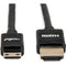 Rocstor Premium 6ft Slim High-Speed HDMI Cable with Ethernet - HDMI to HDMI Mini M-M - HDMI for Audio-Video Device HDMI M-M High Speed Flat Cable