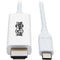 Tripp Lite USB C to HDMI Adapter Cable USB 3.1 Gen 1 4K M-M USB-C White 3ft