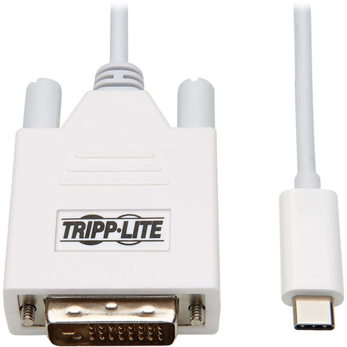 Tripp Lite USB C to DVI Adapter Cable USB 3.1 1080p M-M USB-C White 10ft