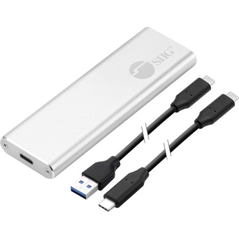 SIIG Drive Enclosure M.2 - USB 3.1 Type C Host Interface - UASP Support External - Silver