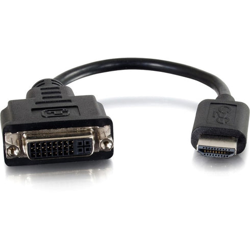 C2G 8in HDMI to DVI Adapter Converter Dongle - M-F Black