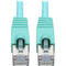 Tripp Lite Cat6a Snagless Shielded STP Patch Cable 10G, PoE, Aqua M-M 3ft