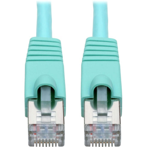 Tripp Lite Cat6a Snagless Shielded STP Patch Cable 10G, PoE, Aqua M-M 5ft