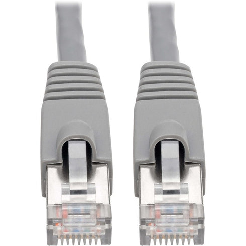 Tripp Lite Cat6a Snagless Shielded STP Patch Cable 10G, PoE, Gray M-M 5ft