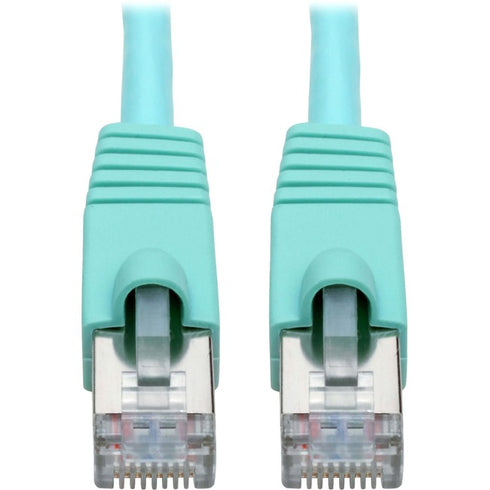 Tripp Lite Cat6a Snagless Shielded STP Patch Cable 10G, PoE, Aqua M-M 20ft