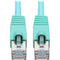 Tripp Lite Cat6a Snagless Shielded STP Patch Cable 10G, PoE, Aqua M-M 20ft