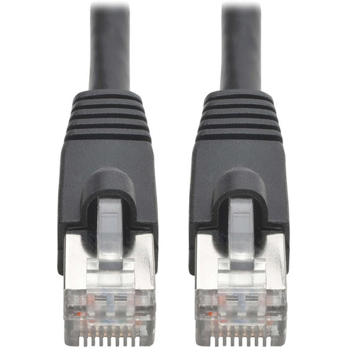 Tripp Lite Cat6a Snagless Shielded STP Patch Cable 10G, PoE Black M-M 30ft