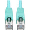 Tripp Lite Cat6a Snagless Shielded STP Patch Cable 10G, PoE, Aqua M-M 35ft