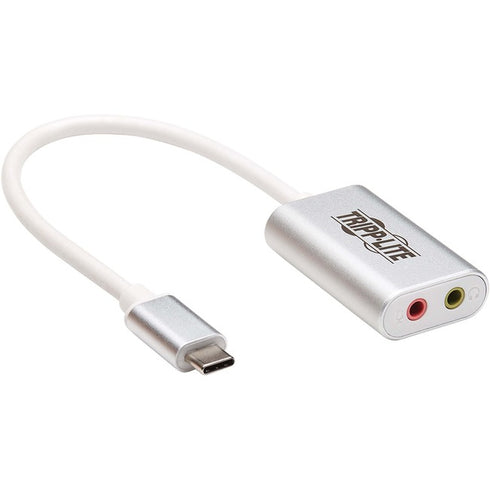Tripp Lite USB-C to 3.5 mm Stereo Audio Adapter - USB 2.0, Silver